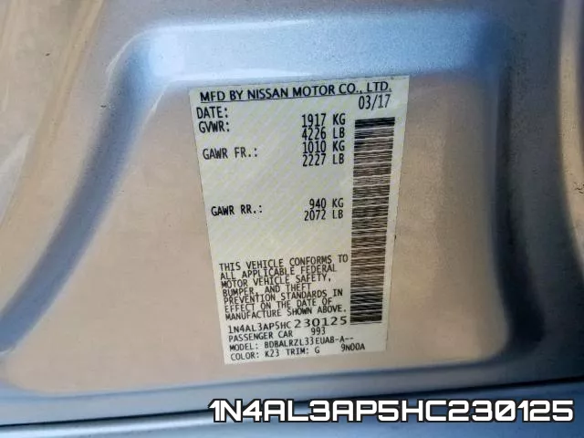 1N4AL3AP5HC230125 фото 2