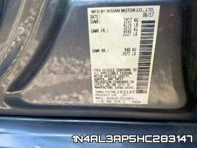 1N4AL3AP5HC283147 фото 2