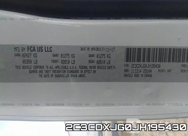 2C3CDXJG0JH195430 фото 9