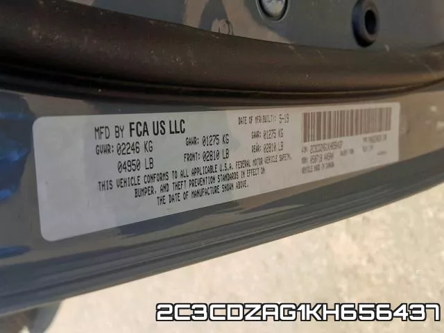 2C3CDZAG1KH656437 фото 2