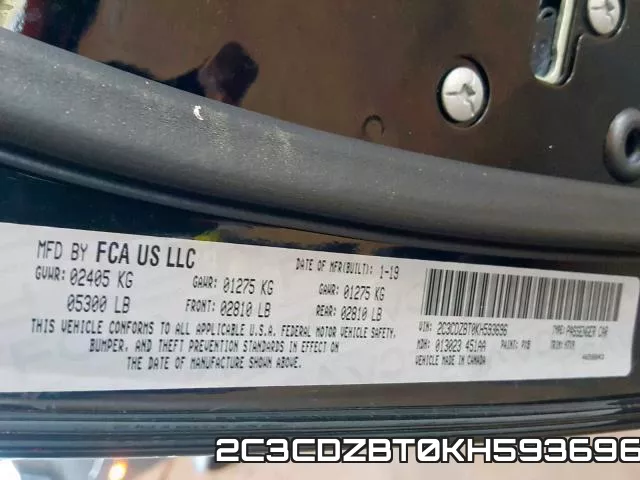 2C3CDZBT0KH593696 фото 2