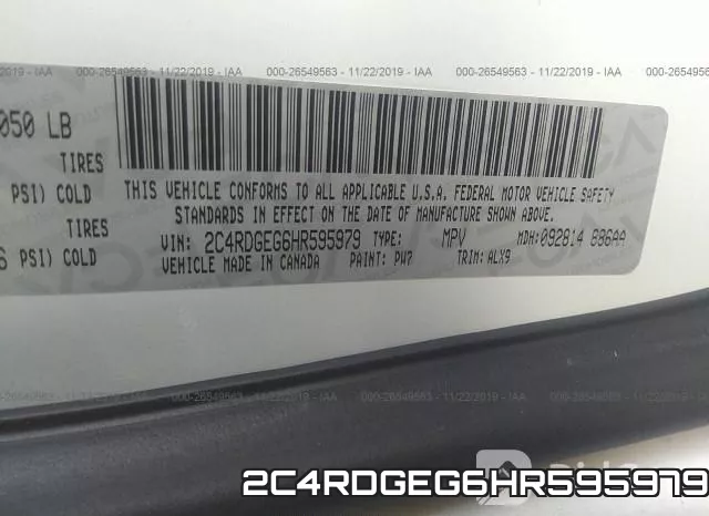 2C4RDGEG6HR595979 фото 10