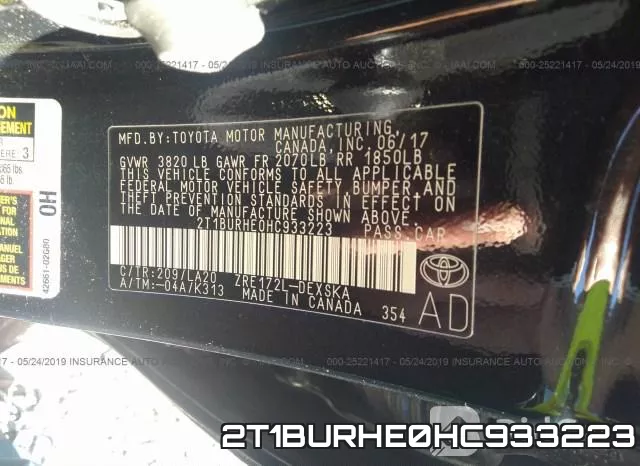 2T1BURHE0HC933223 фото 9