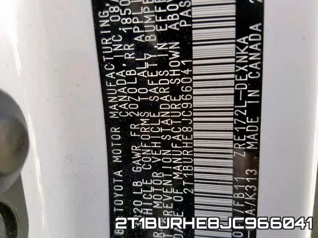 2T1BURHE8JC966041 фото 2