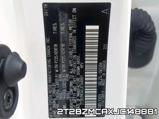 2T2BZMCAXJC148881 фото 2