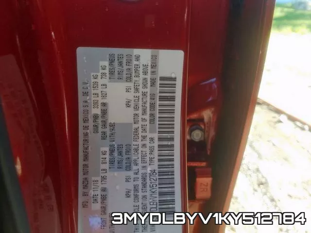 3MYDLBYV1KY512784 фото 2