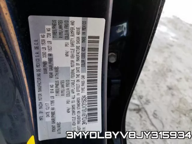 3MYDLBYV8JY315934 фото 2