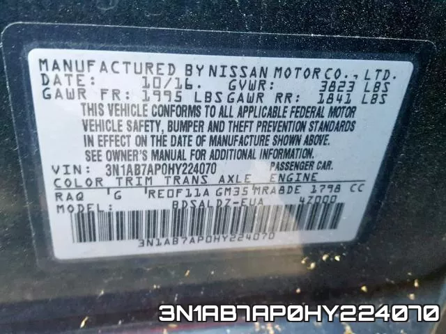 3N1AB7AP0HY224070 фото 2