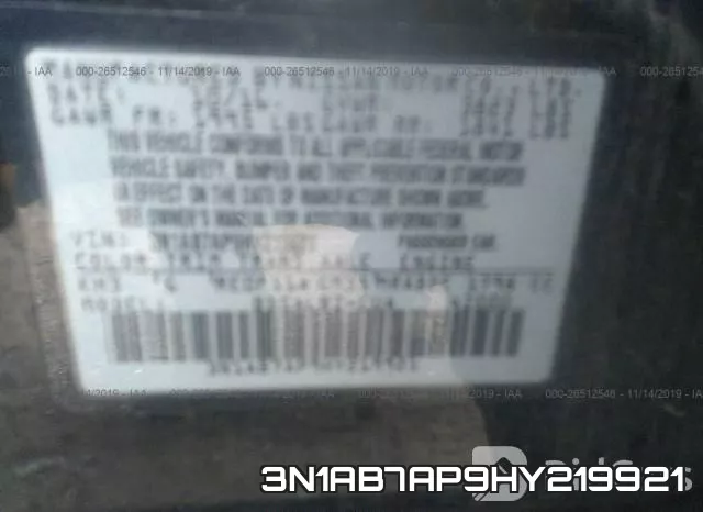 3N1AB7AP9HY219921 фото 9