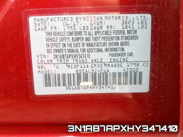 3N1AB7APXHY347410 фото 2