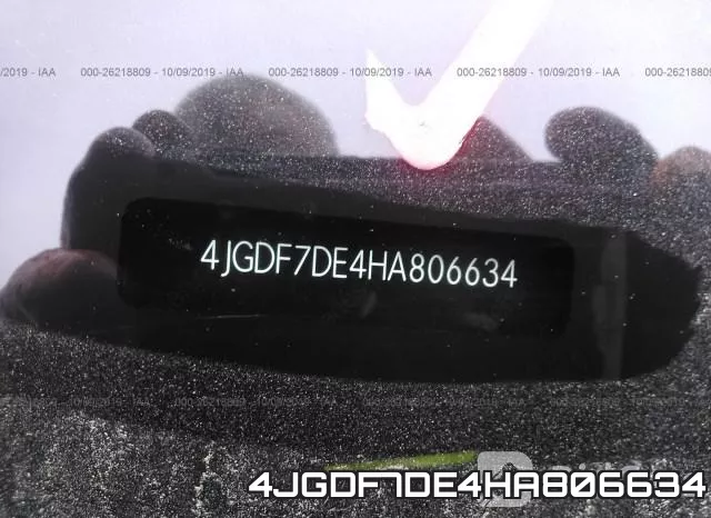 4JGDF7DE4HA806634 фото 10