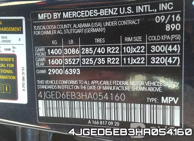 4JGED6EB3HA054160 фото 10