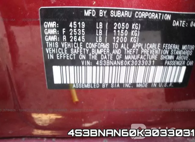 4S3BNAN60K3033031 фото 10