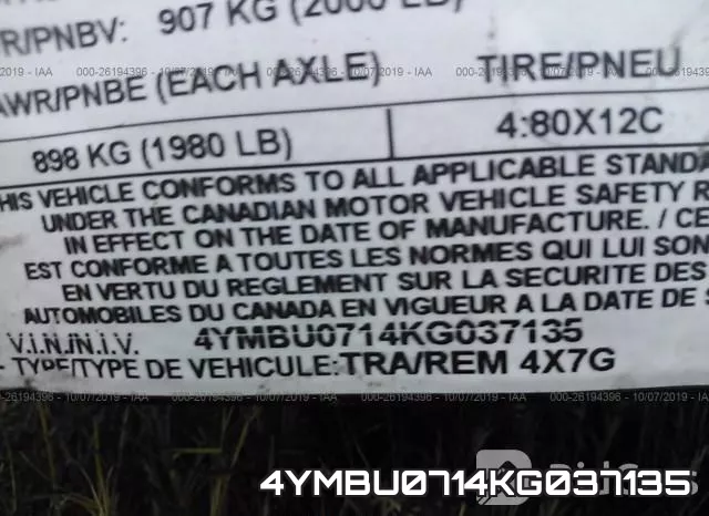 4YMBU0714KG037135 фото 10
