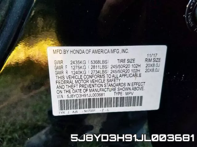 5J8YD3H91JL003681 фото 2
