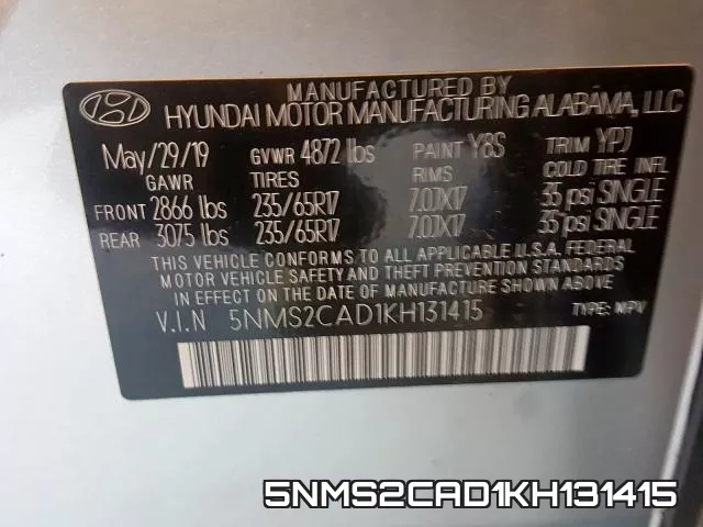 5NMS2CAD1KH131415 фото 2