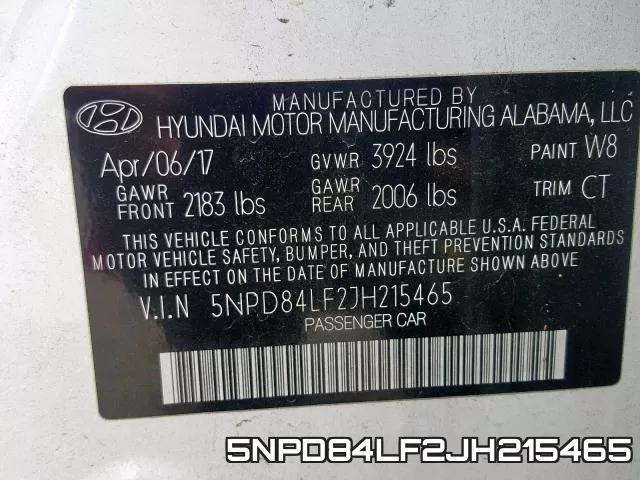 5NPD84LF2JH215465 фото 2