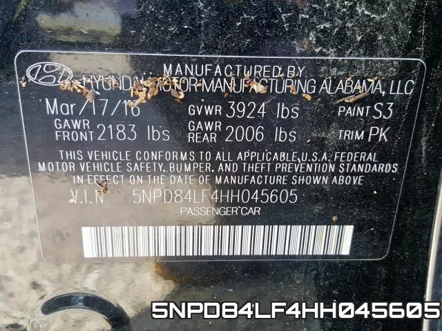 5NPD84LF4HH045605 фото 2