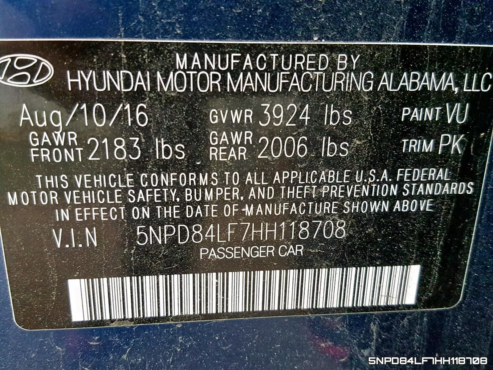 5NPD84LF7HH118708 фото 2