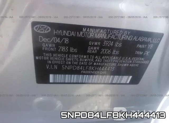5NPD84LF8KH444413 фото 9