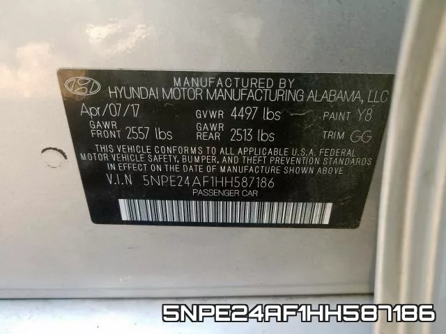 5NPE24AF1HH587186 фото 2