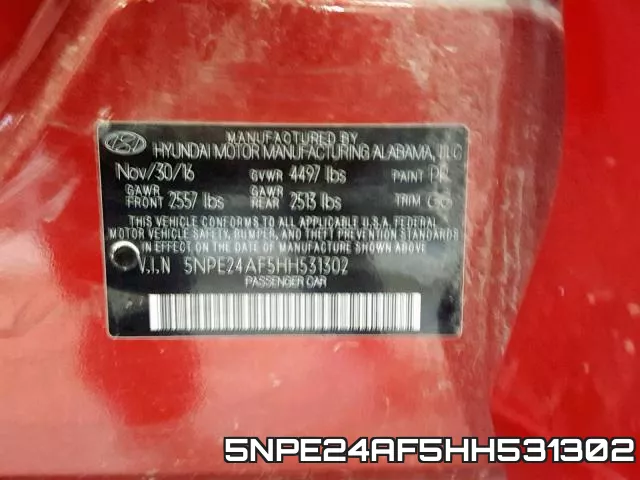 5NPE24AF5HH531302 фото 2