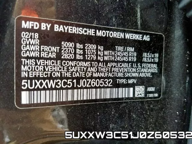 5UXXW3C51J0Z60532 фото 2