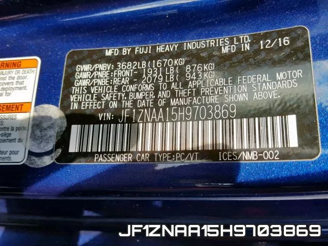 JF1ZNAA15H9703869 фото 2