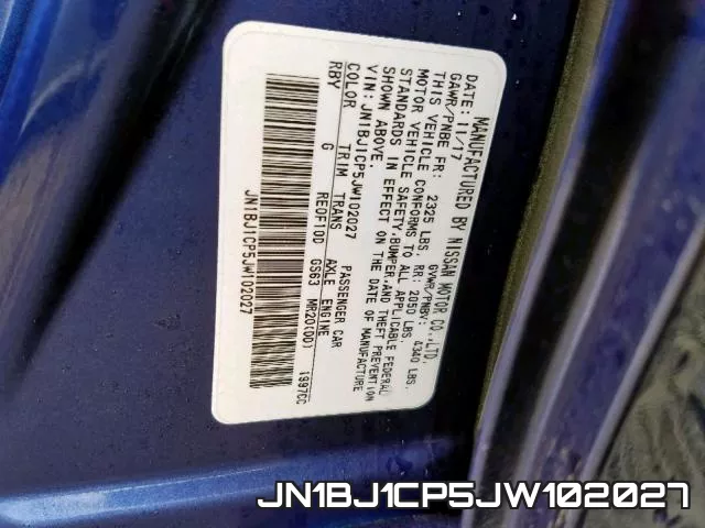 JN1BJ1CP5JW102027 фото 2