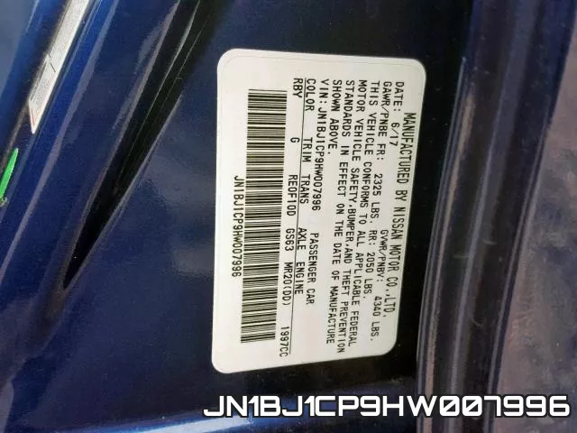 JN1BJ1CP9HW007996 фото 2