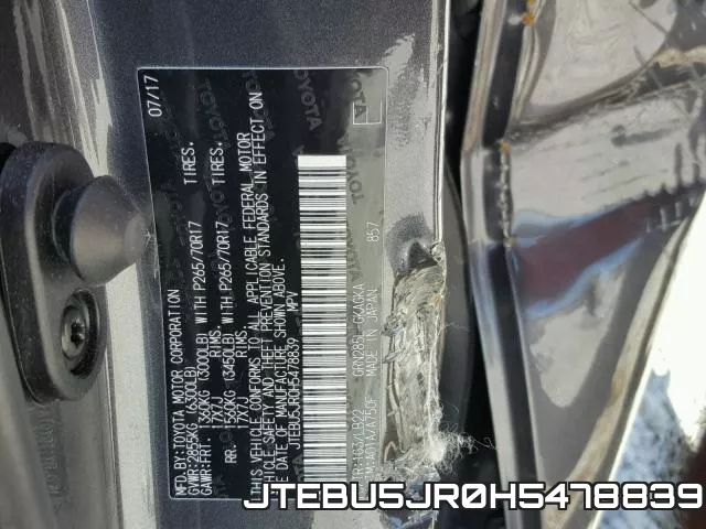 JTEBU5JR0H5478839 фото 2