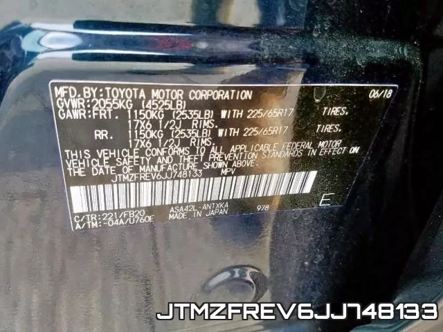 JTMZFREV6JJ748133 фото 2