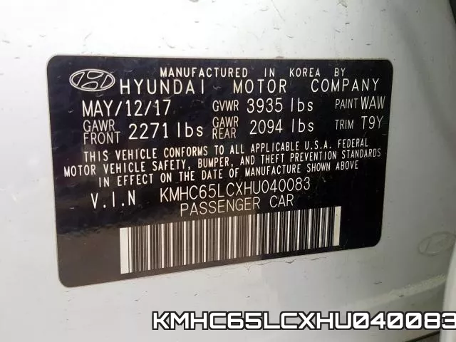 KMHC65LCXHU040083 фото 2