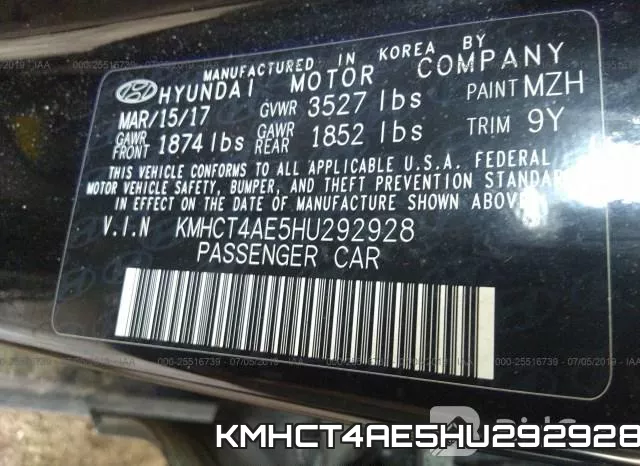 KMHCT4AE5HU292928 фото 10