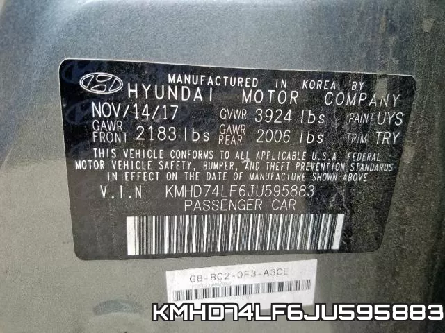 KMHD74LF6JU595883 фото 2