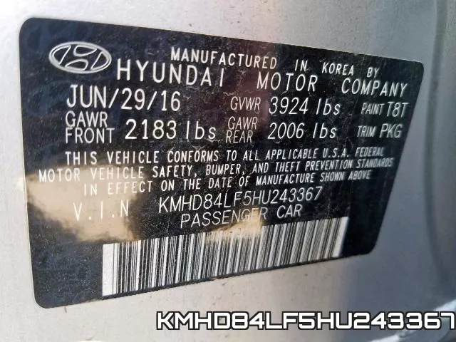 KMHD84LF5HU243367 фото 2