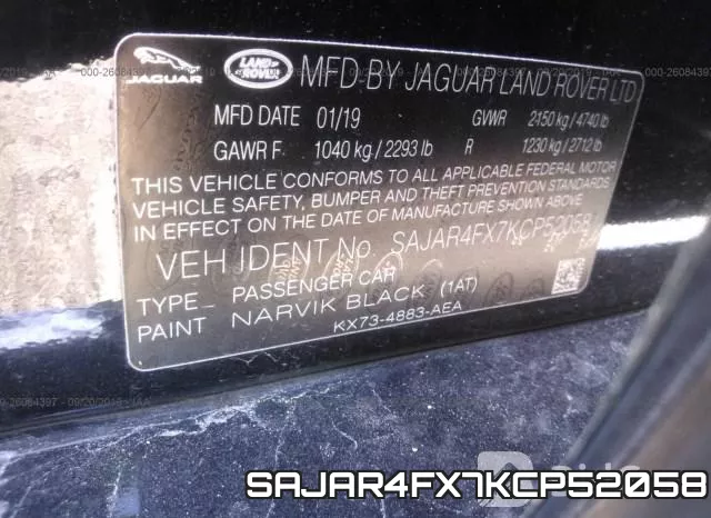 SAJAR4FX7KCP52058 фото 10