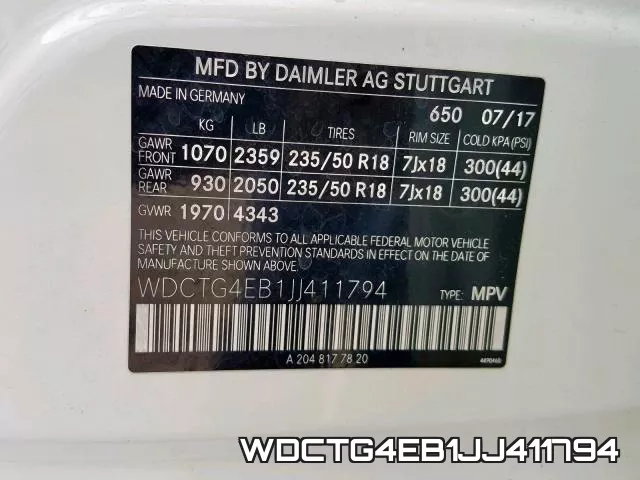 WDCTG4EB1JJ411794 фото 2