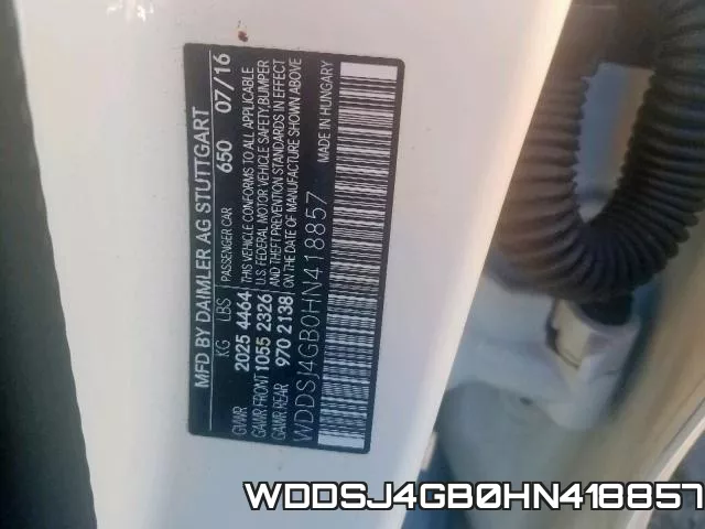 WDDSJ4GB0HN418857 фото 2