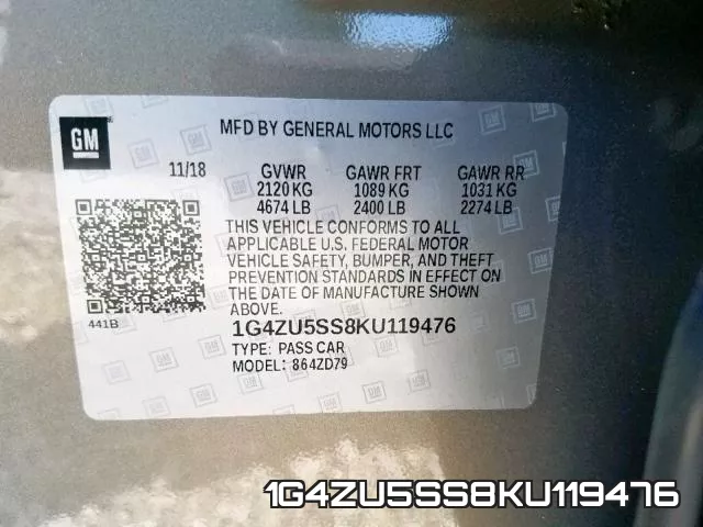 1G4ZU5SS8KU119476 фото 2