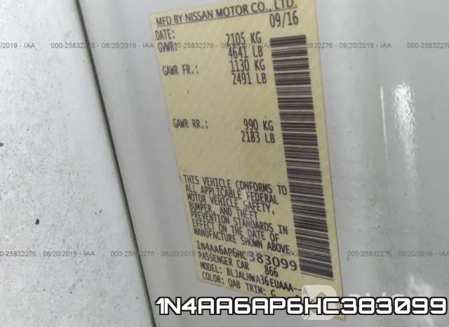 1N4AA6AP6HC383099 фото 9
