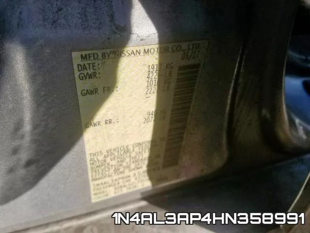 1N4AL3AP4HN358991 фото 2