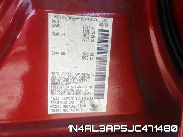 1N4AL3AP5JC471480 фото 2