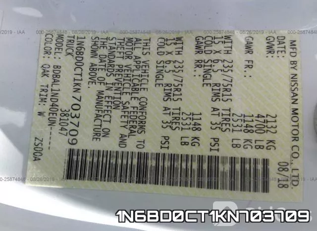 1N6BD0CT1KN703709 фото 10