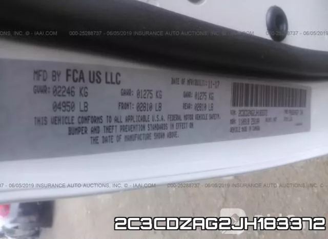 2C3CDZAG2JH183372 фото 9