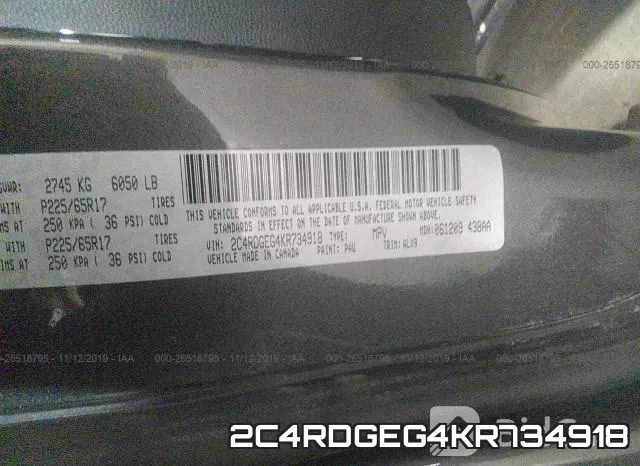 2C4RDGEG4KR734918 фото 10