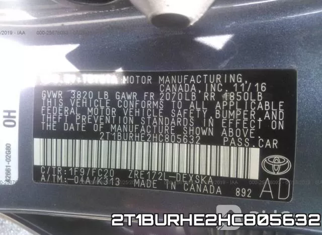 2T1BURHE2HC805632 фото 10