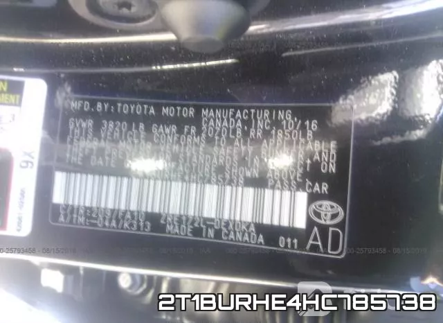 2T1BURHE4HC785738 фото 10