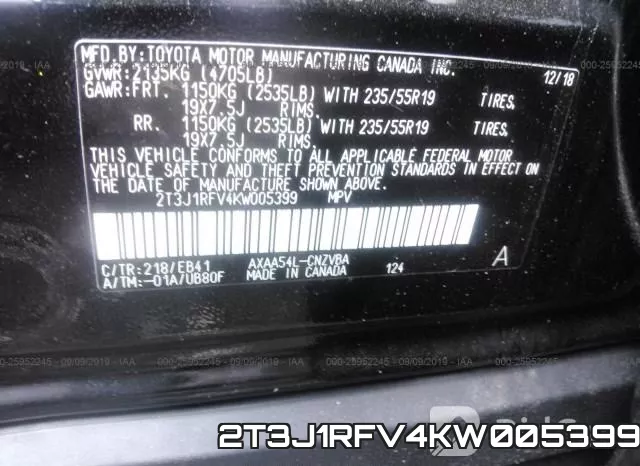 2T3J1RFV4KW005399 фото 10
