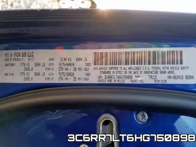 3C6RR7LT6HG750898 фото 2